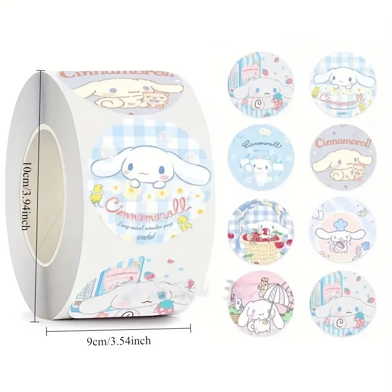 500pc Sanrio series decorative stickers, suitable for room, living room, wall decoration, self-adhesive and easy to tear sticker